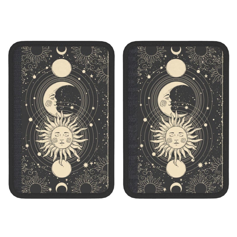 BEIANSHUO Vintage Sun Moon Stars 2PCS Car Seat Belt Cover â€“ Super Soft Seatbelt Shoulder Protection Cushion, Comfortable Car Seat Belt Strap to Protect Your Neck and Shoulder - Image 2