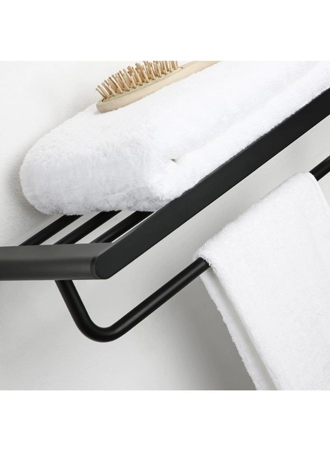 Bathroom Stainless Steel Wall Mounted Towel Rack Holder Shelf  - Image 2