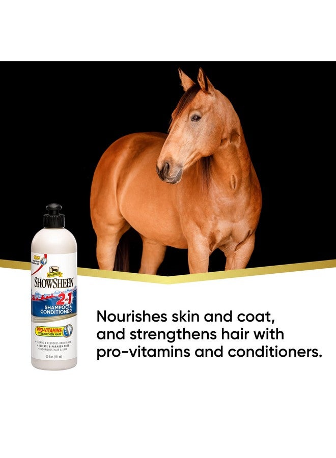 Absorbine Showsheen 2In1 Shampoo & Conditioner, Sulfate And ParabenFree, 20Oz - Image 2