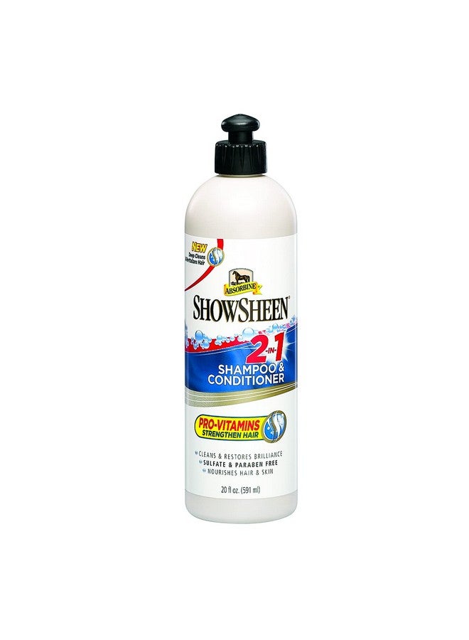 Absorbine Showsheen 2In1 Shampoo & Conditioner, Sulfate And ParabenFree, 20Oz - Image 1