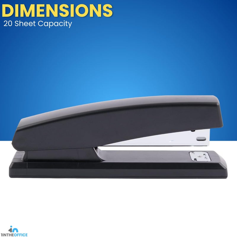 1InTheOffice Office Stapler for Desk, Heavy Duty Desk Stapler, Black, 20 Sheets Capacity,2 Pack - Image 4