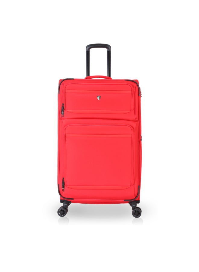 توتشي طقم حقائب سفر سوبريما بغلاف ليّن وعجلات قابلة للإزالة 3 قطع أحمر 78 x 34 x 50 سم T0368 RED - Image 2