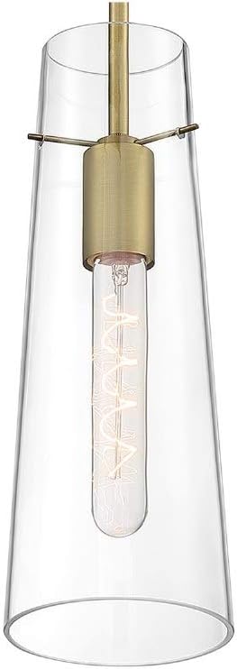 Nuvo Alondra1 Light Mini Pendant in Traditional Style4 Inches Wide by 14 Inches HighVintage Brass Finish - Image 2