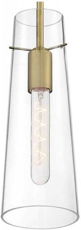 Nuvo Alondra1 Light Mini Pendant in Traditional Style4 Inches Wide by 14 Inches HighVintage Brass Finish - Image 4