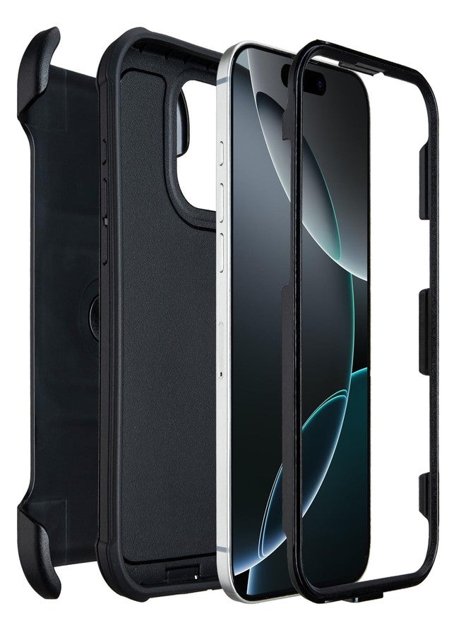 Saiboro for iPhone 16 Pro Case with Belt Clip Holster,for Defender iPhone 16 Pro Case with Stand,Heavy Duty Rugged Full-Body,3 Layers of Sturdy,Anti-Drop,for Cases iPhone 16ProCase Protective (Black) - Image 3