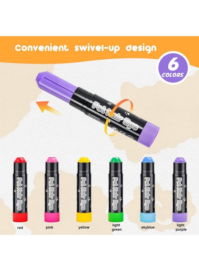 Avont Dog Hair Dye Paint Temporary, Pet Fur Markers Non Toxic Safe Hair Color Painting Styling Crayon For Cats Horses Cattle Livestock 6 Colors - Image 2