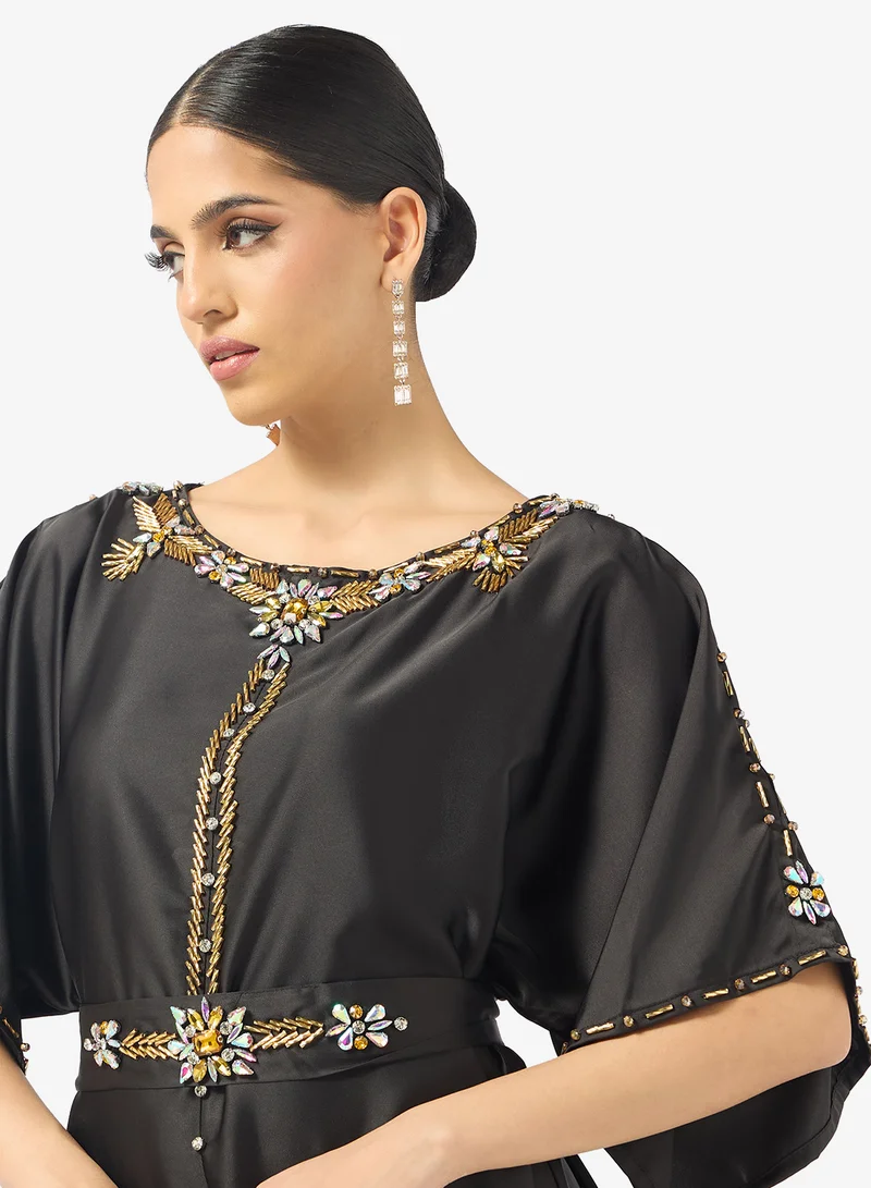 Khizana  Embellished Dress With Slit Sleeves for Women | Best Price UAE