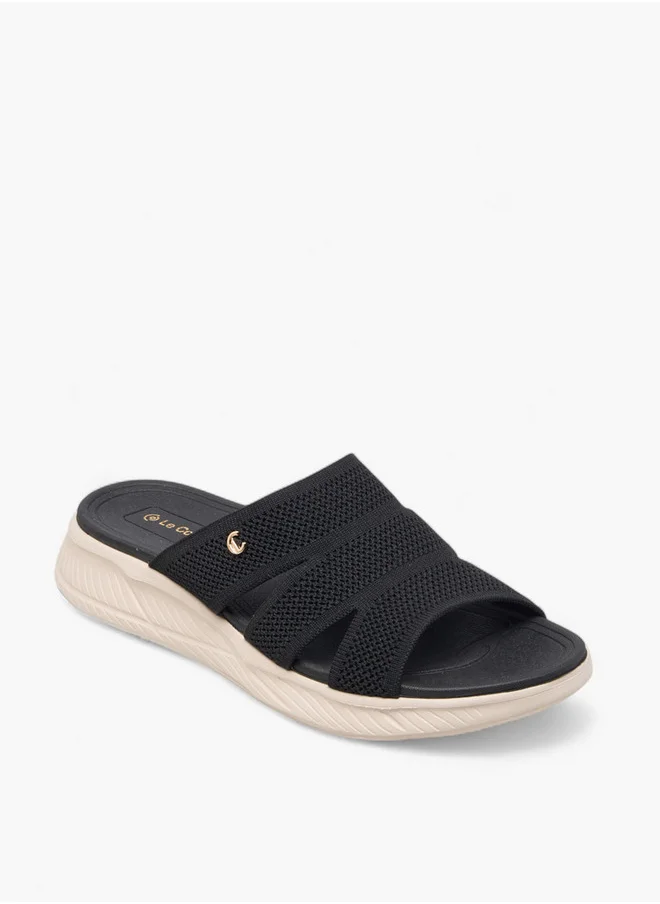 Le Confort Women's Textured Slip-On Flyknit Comfort Sandals