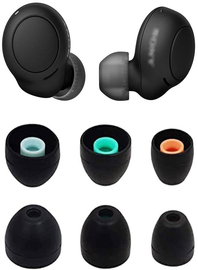 ALXCD Eartips Compatible Sony WI-XB400 WF-C500 Earbuds, S/M/L 3 Pairs Soft Silicone Ear Tips Replacement Earbuds Tips, Compatible with Sony WI-XB400 WF-C500, S/M/L - Image 1