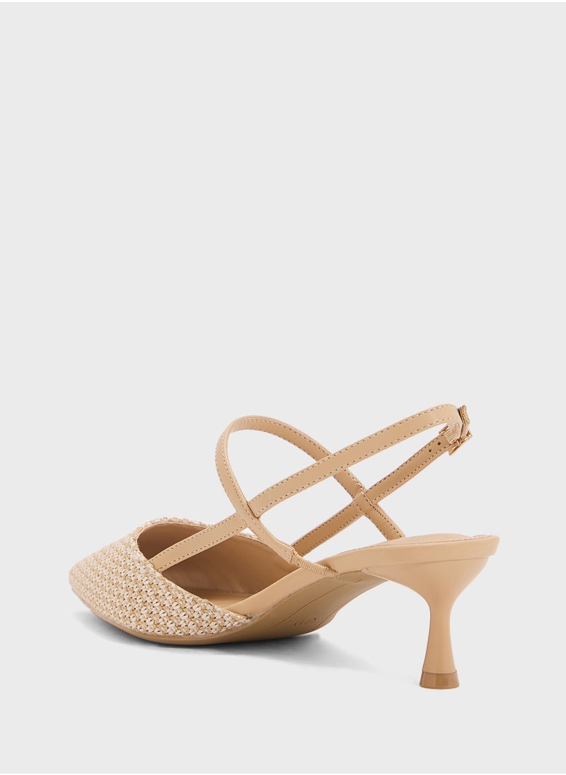 ELLA Tweed Sling Back Pump  - Image 3