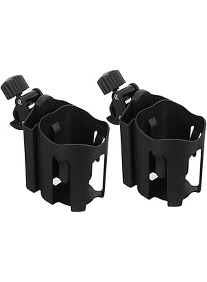 2 Pcs Universal Cup Holder for Wheelchair Walker Stroller Bicycle with Phone Stand - Image 1