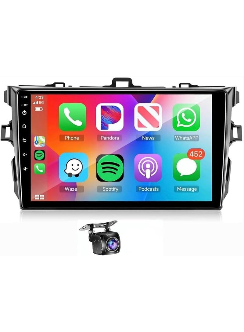 SHEZA STAR Android Car Stereo for Toyota Corolla 2007-2013 4GB RAM 64GB ROM Support Carplay, M-Link Wi-Fi BT, GPS, 9 Inch IPS Screen with AHD Cam Included - Image 1