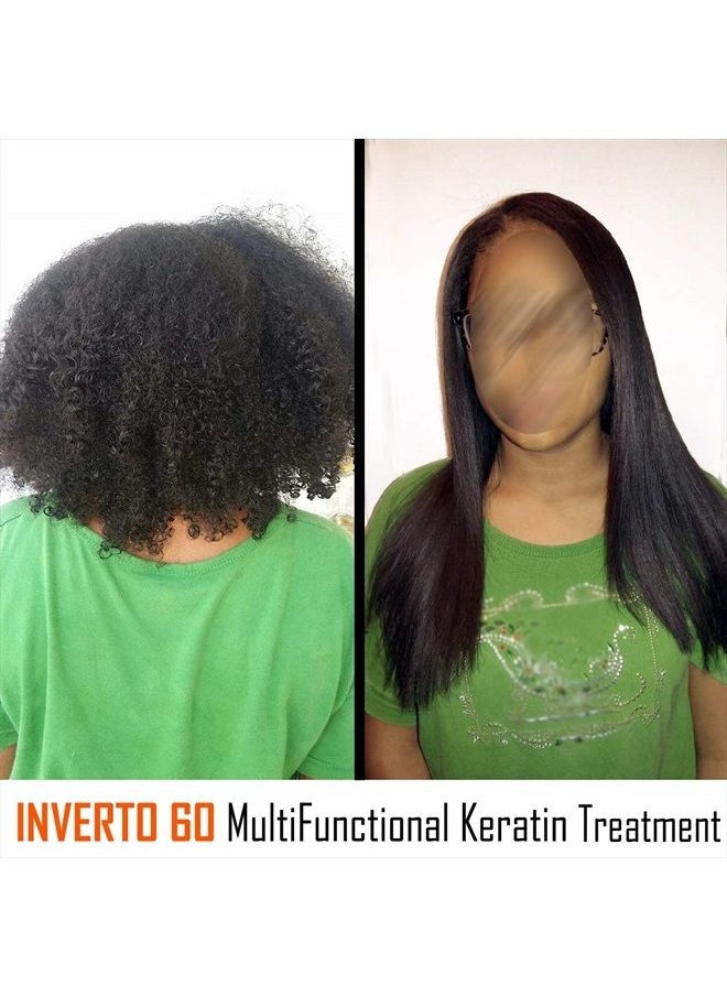 INVERTO REVOLUTION - INVERTO 60 Advanced Gel Complex Brazilian Keratin Hair Blowout Treatment Formaldehyde Free Straightening Smoothing and Repairing Damaged Hair Keratin Research (Average Hair-120ml) - Image 1