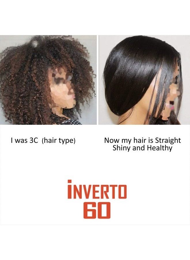 INVERTO REVOLUTION - INVERTO 60 Advanced Gel Complex Brazilian Keratin Hair Blowout Treatment Formaldehyde Free Straightening Smoothing and Repairing Damaged Hair Keratin Research (Average Hair-120ml) - Image 1