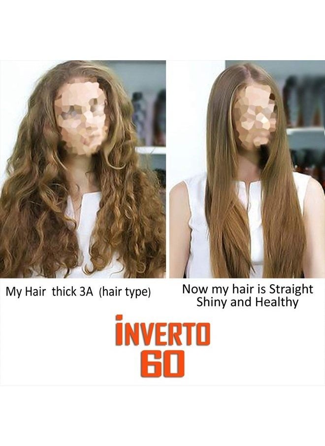 INVERTO REVOLUTION - INVERTO 60 Advanced Gel Complex Brazilian Keratin Hair Blowout Treatment Formaldehyde Free Straightening Smoothing and Repairing Damaged Hair Keratin Research (Average Hair-120ml) - Image 1