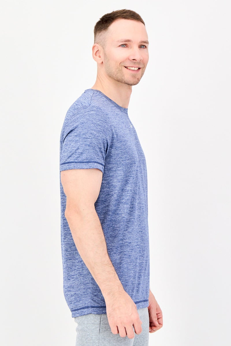 Reebok Men Sportswear Fit Short Sleeve Training T-Shirt, Heather Navy - Image 4