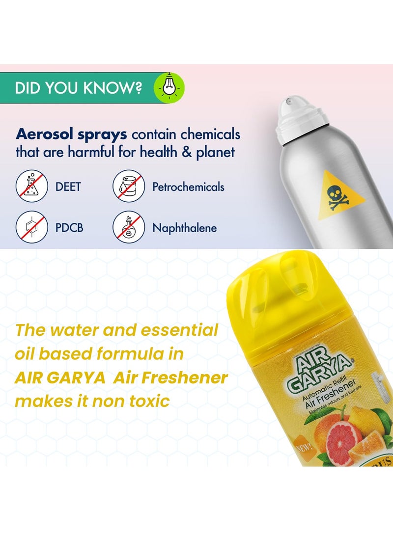 Generic - Air Garya Automatic Refill Air Freshener Citrus Scent 250ml Long Lasting Fragrance Up to 60 Days Compatible with Auto Spray Essential Oil-Based - Image 1