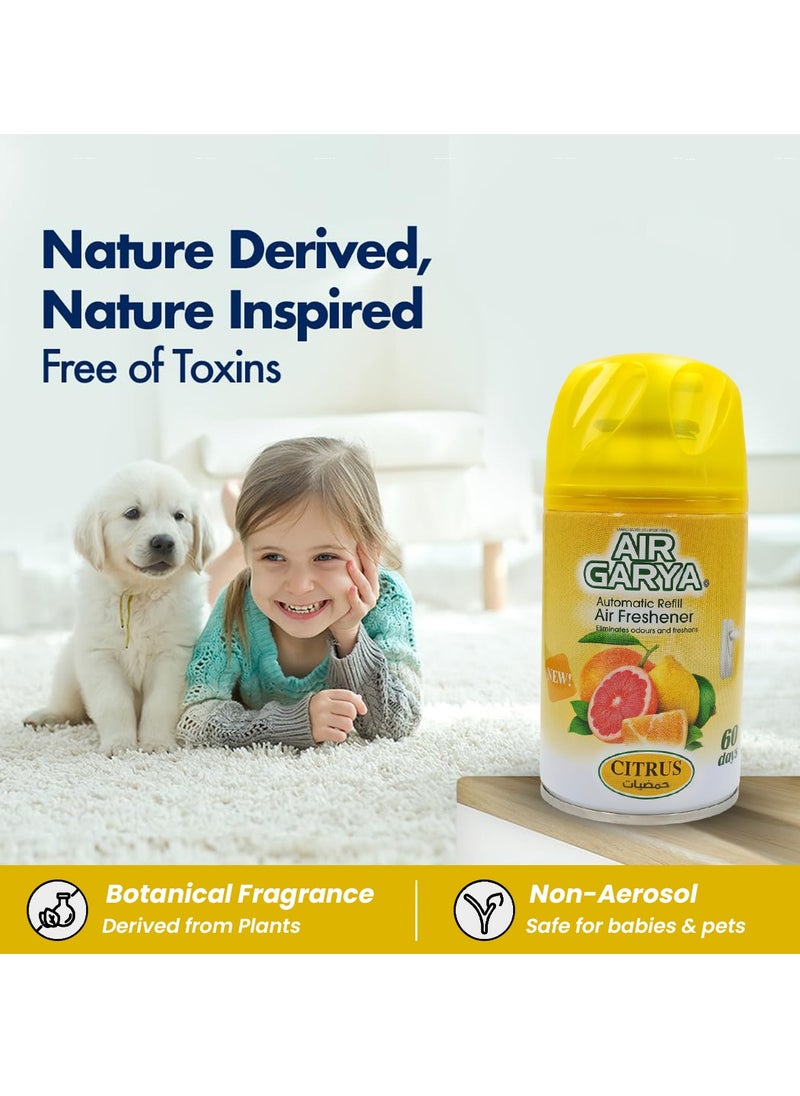 Generic - Air Garya Automatic Refill Air Freshener Citrus Scent 250ml Long Lasting Fragrance Up to 60 Days Compatible with Auto Spray Essential Oil-Based - Image 1