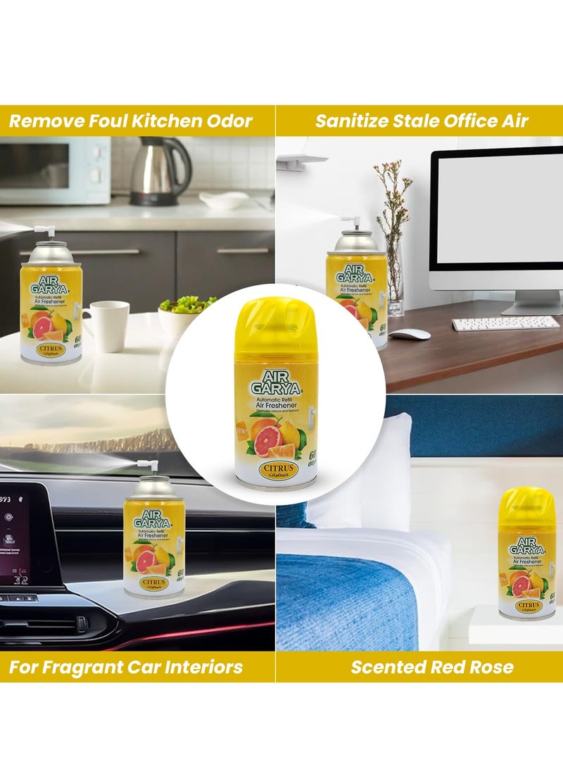 Generic - Air Garya Automatic Refill Air Freshener Citrus Scent 250ml Long Lasting Fragrance Up to 60 Days Compatible with Auto Spray Essential Oil-Based - Image 1