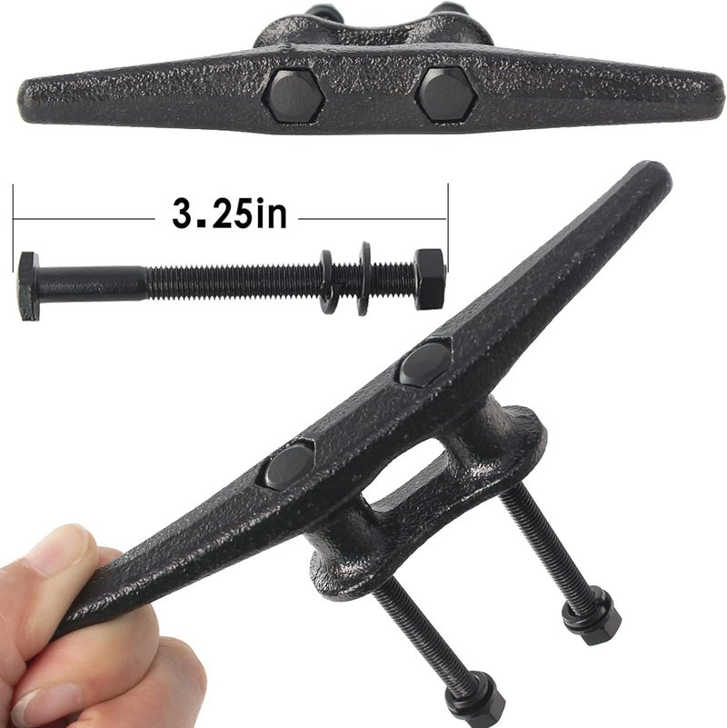 VEITHI Dock Cleats 6/8/10 inch With Hardware,Electrophoretic Coated Black Boat Cleat Dock Boat Cleats,Rope Cleat Boat Dock Cleats Ideal for Boat Docks, Decks, Piers for Tying up Boats (2,4,6,8,12 Pack) - Image 3
