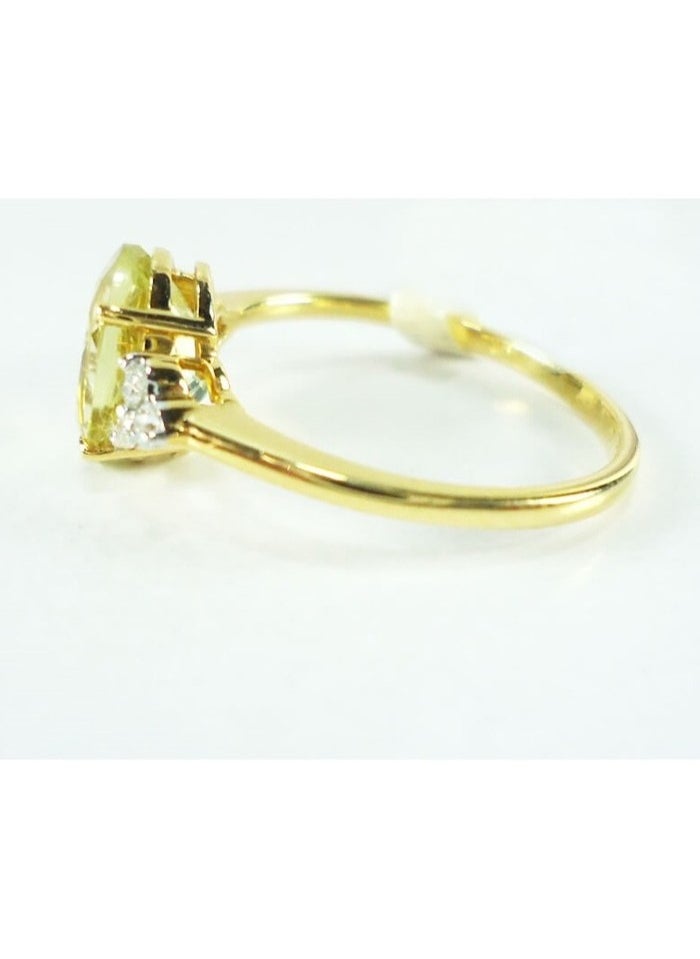Capri Gold Capri Gold Lemon Topaz Trio DIamond  Ring in 18K Rose Gold, 7.5 US  - Image 2