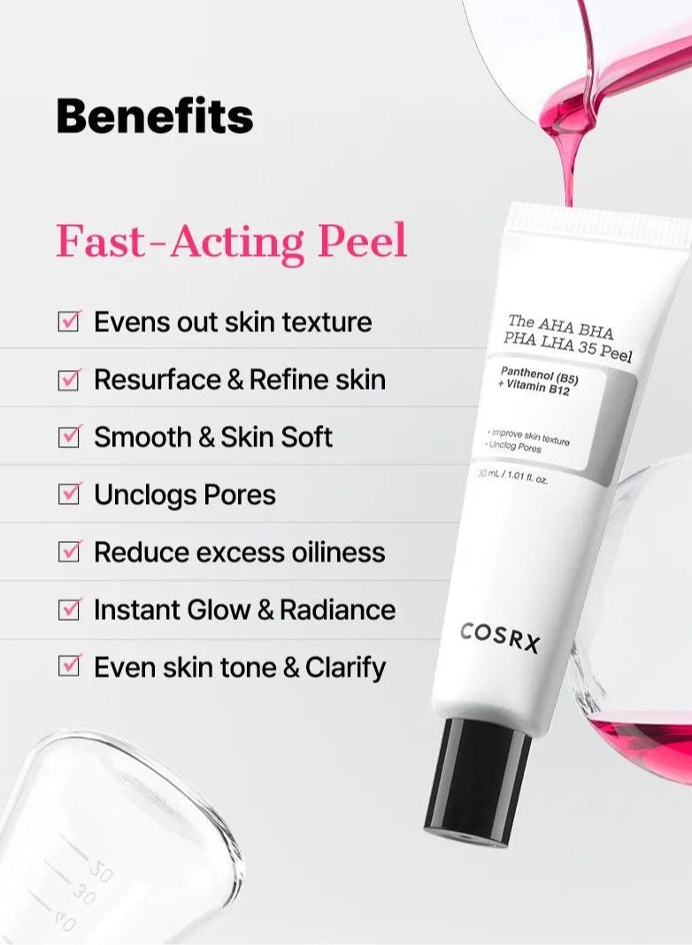 COSRX AHA BHA PHA LHA 35 Peel - Powerful Multi-Acid Solution for Renewing and Revitalizing 30ml - Image 5