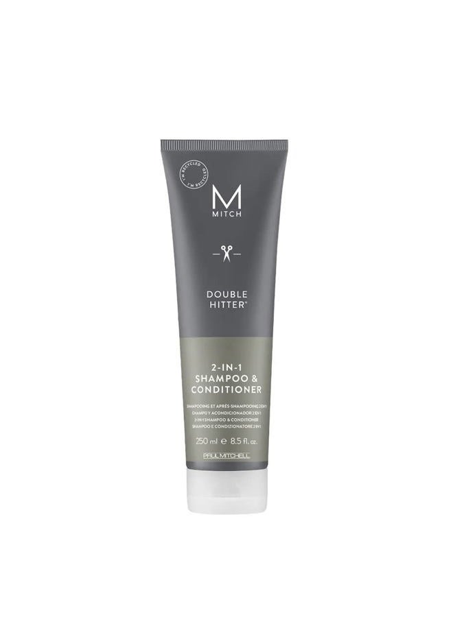 Paul Mitchell MITCH by Paul Mitchell Double Hitter 2-in-1 Shampoo & Conditioner for Men, For All Hair Types, 8.5 fl. oz. - Image 1