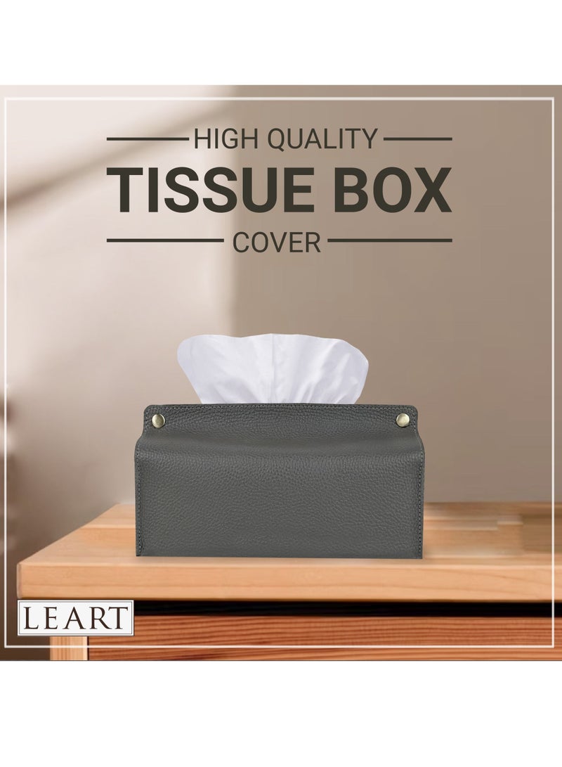 LeArt Leather Tissue Box Holder – Tissue Box Holder for Home Decorations for Living Room, Bedroom and Office | Tissue Box Cover | Car Tissue Holder | Tissue Box Cover for Car (Iron)  - Image 5