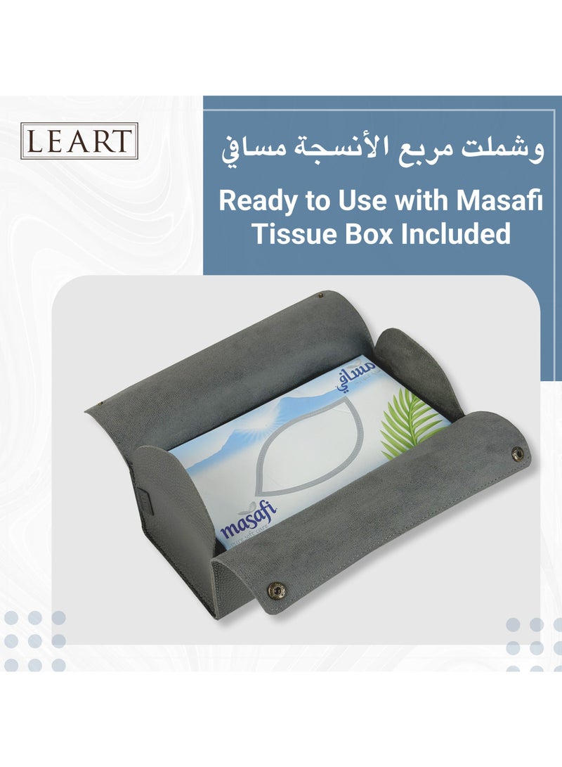 LeArt Leather Tissue Box Holder – Tissue Box Holder for Home Decorations for Living Room, Bedroom and Office | Tissue Box Cover | Car Tissue Holder | Tissue Box Cover for Car (Iron)  - Image 4
