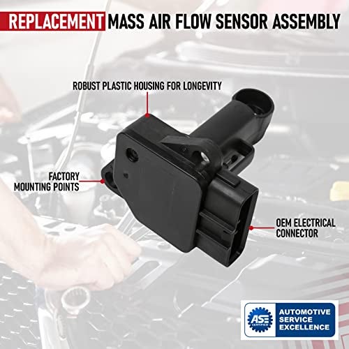 AA Ignition Mass Air Flow Sensor Assembly - Compatible with Lexus, Mazda, Toyota - Avalon, ES300, 4Runner, Tundra, Tacoma ES300, RX300, 2, 3 Sport, 5, Protege - Replaces 22204-21010, 197-6020, 74-50009, 917-817 - Image 4