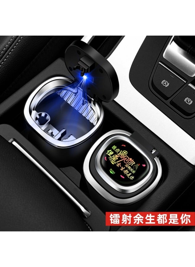Car-mounted Ashtray Car With Cover Hanging Invisible Car Led Lamp