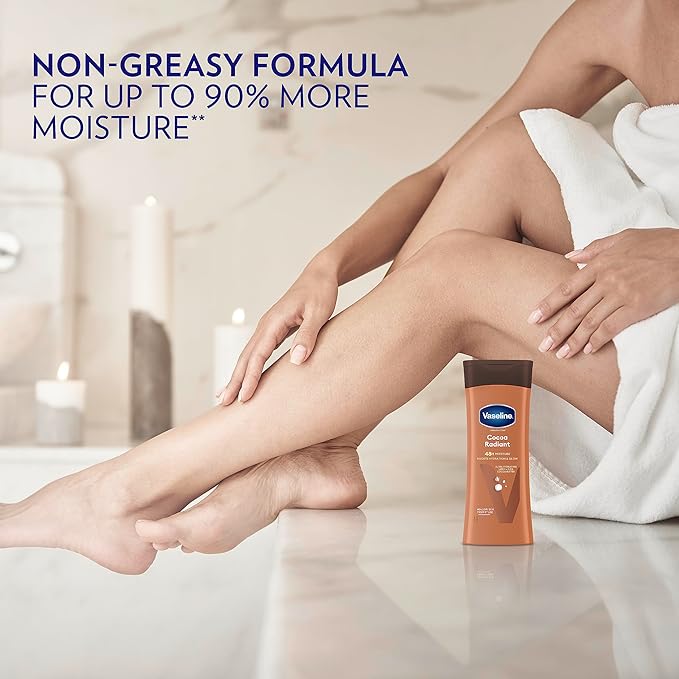 Vaseline لوشن الجسم فازلين للعناية المكثفة برائحة الكاكاو مع الدهون المرطبة الفائقة وزبدة الكاكاو النقية للبشرة الجافة 200 مل - Image 4