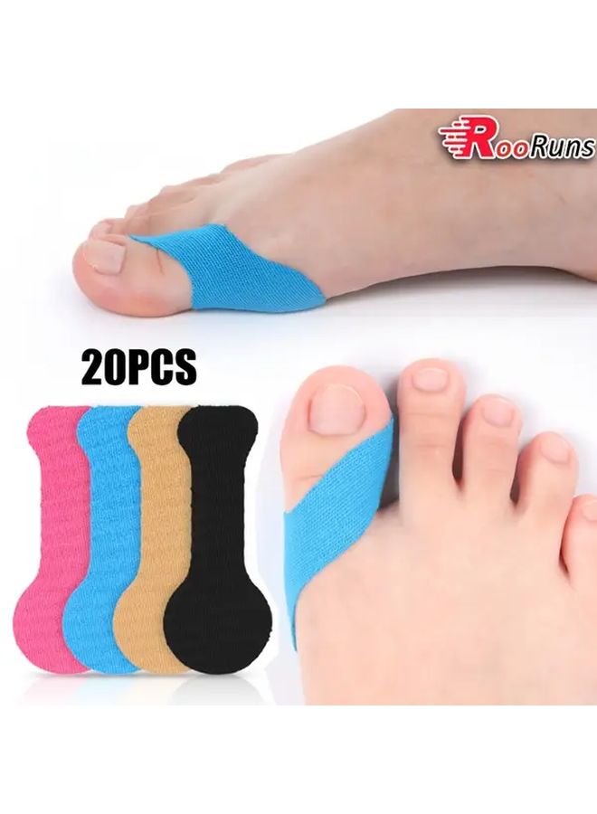Self Adhesive Anti Wear Protection Patches For Toe And Finger 20pcs Black - Image 1