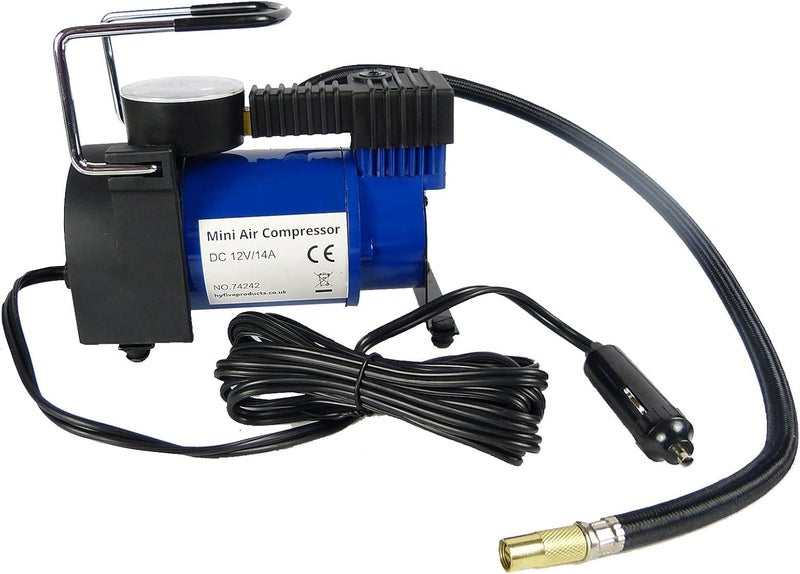 Hyfive Heavy Duty Metal Electric Car Air Compressor Pump Portable Tire Inflator 12V DC 150 PSI - Image 3