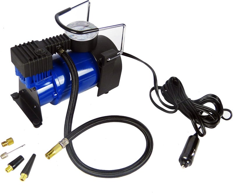 Hyfive Heavy Duty Metal Electric Car Air Compressor Pump Portable Tire Inflator 12V DC 150 PSI - Image 1