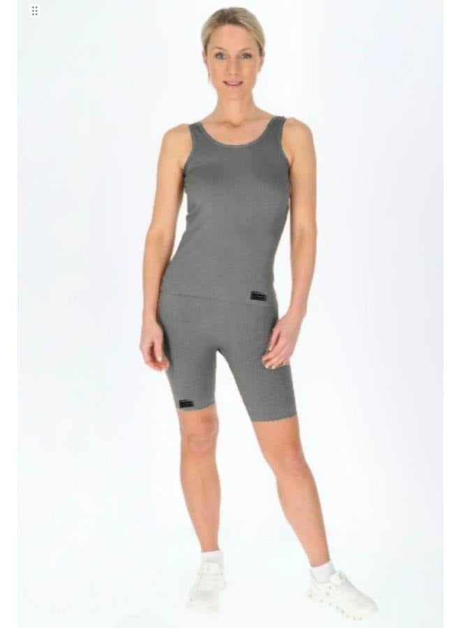 No brands 2 Piece-Set Women Ribbed Soft Cotton Stretch Sando Top and Short Leggings Fit Small-Medium T-108 - Image 1
