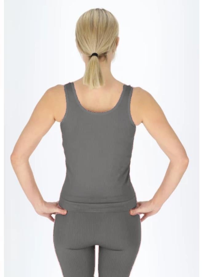 No brands 2 Piece-Set Women Ribbed Soft Cotton Stretch Sando Top and Short Leggings Fit Small-Medium T-108 - Image 2