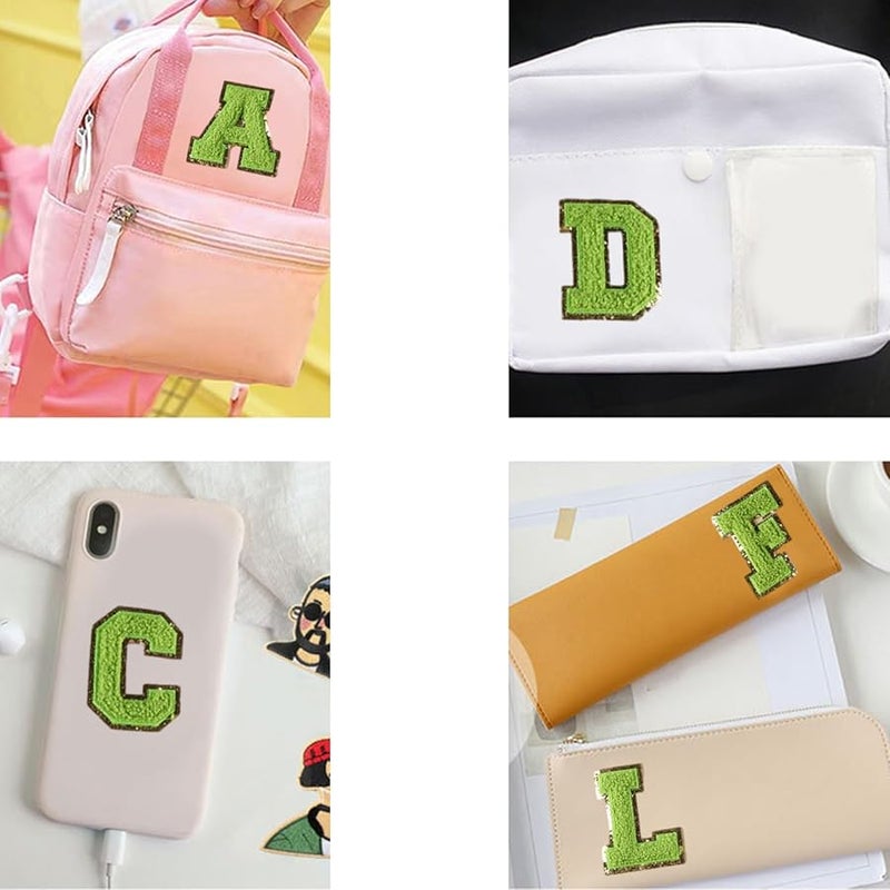 بقع برتقالية مطرزة بالحروف للخياطة 26 قطعة تطريز لإصلاح الملابس والسترات - Image 4