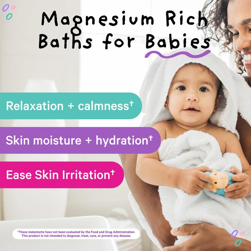 Pink Stork Baby Bath Flakes â€“ Pure Magnesium Chloride Bath Soak for Infants + Toddlers â€“ Fragrance-Free, Non-GMO, No Melatonin â€“ Supports Bedtime Routine, Skin Comfort + Wellness â€“ 16 oz - Image 2