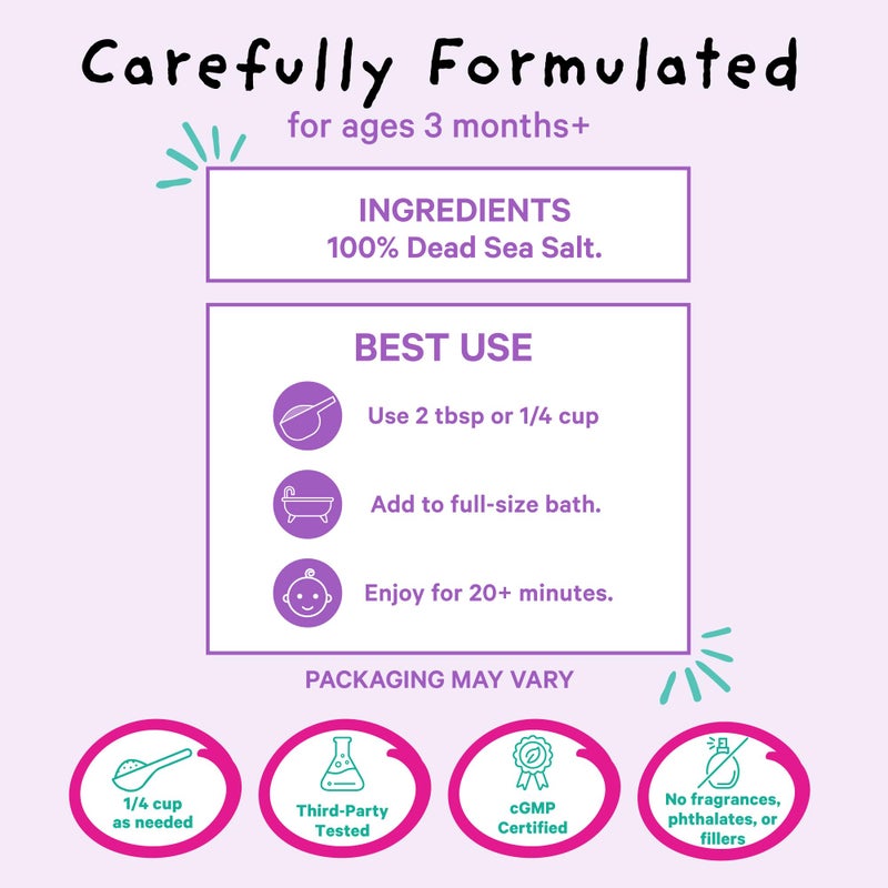 Pink Stork Baby Bath Flakes â€“ Pure Magnesium Chloride Bath Soak for Infants + Toddlers â€“ Fragrance-Free, Non-GMO, No Melatonin â€“ Supports Bedtime Routine, Skin Comfort + Wellness â€“ 16 oz - Image 4