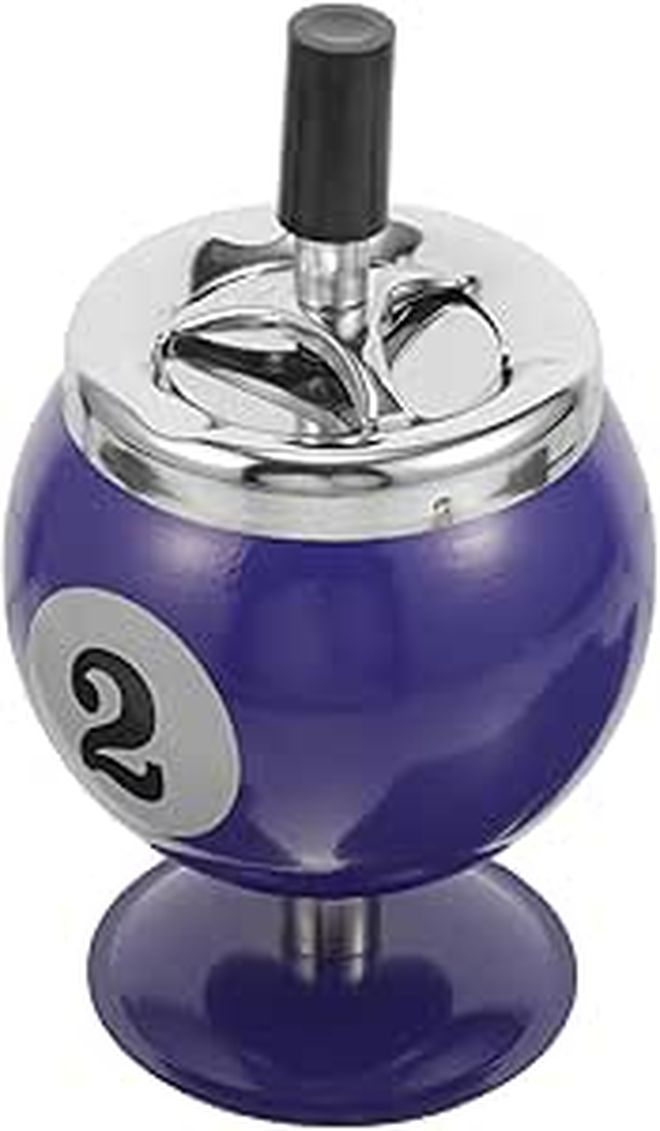 Automatic Extinguishing Metal Ashtray With Lid Windproof Retro Design Portable Outdoor - Image 1