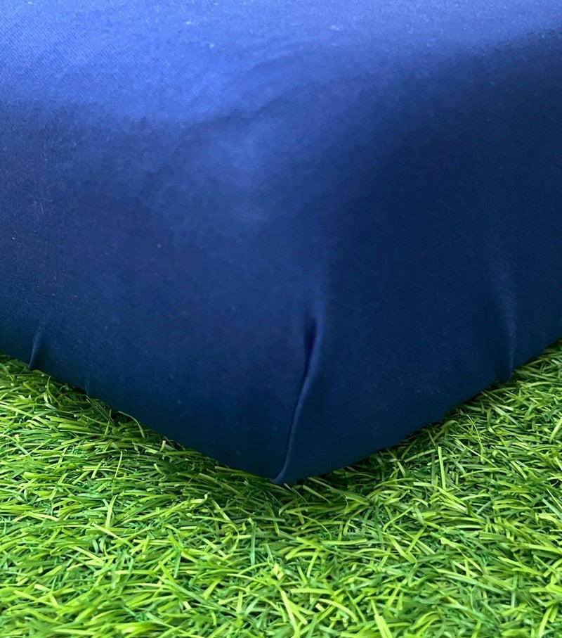 FABANE Sofa Seat Covers – Stretchable Sofa Cover for Wooden Sofa Set | Seat & Back Slipcovers Pack of 10 (Solid Navy Blue) - Image 2