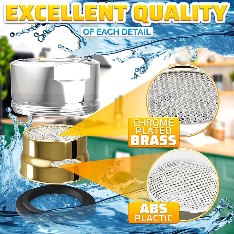 SIMAX 4Pcs Bathroom Faucet Aerator Replacement - 15"/16" 24mm Kitchen Bathroom Sink Attachment High Flow Aerator for Sink Faucet Aerators M24 Male Thread - Image 4