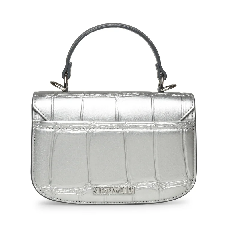 STEVE MADDEN Binque-C Silver Women's Hand Bag