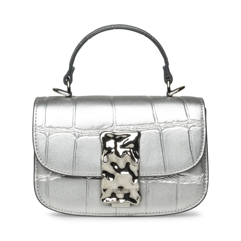 STEVE MADDEN Binque-C Silver Women's Hand Bag