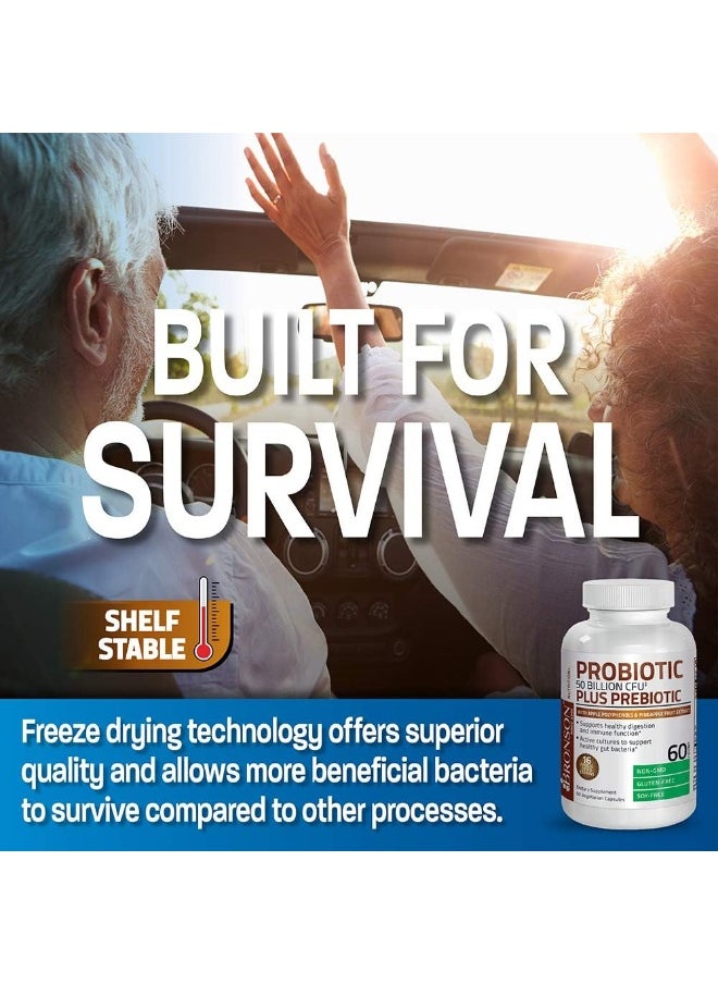 Bronson - Bronson Probiotic 50 Billion CFU + Prebiotic with Apple Polyphenols & Pineapple Fruit Extract - Image 1