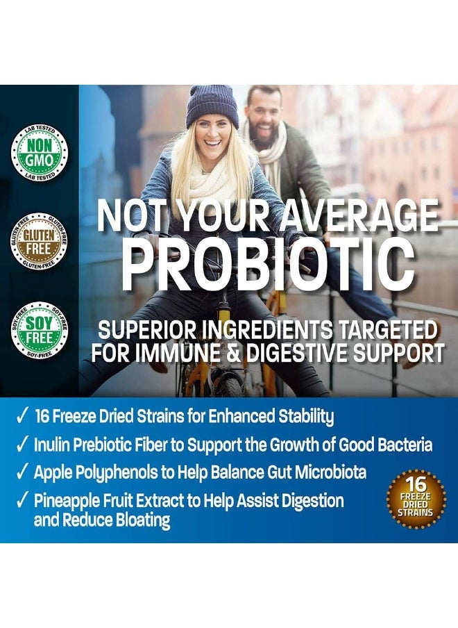 Bronson - Bronson Probiotic 50 Billion CFU + Prebiotic with Apple Polyphenols & Pineapple Fruit Extract - Image 1