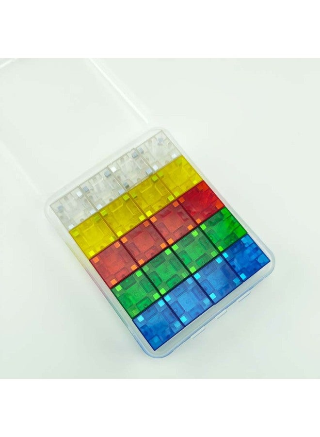 Cube Mathematics Teaching Aids Magnetic Magnetic Magnetic Magnet Cube Geometric Square Building Blocks Primary School 2cm 3-Color:Transparent Yellow  - Image 2