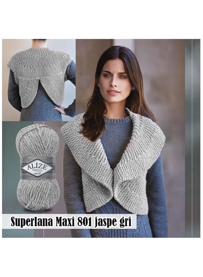 أليزا خيط اليزا ماكس سوبرلانا ماكسي تركي من القطن والصوف والأكريليك  للخياطة اليدوية والغزل وعمل الكروشيه وملابس الأطفال والسكارفات، لون واحد، 5×100 جرام، (كريم 1) - Image 4