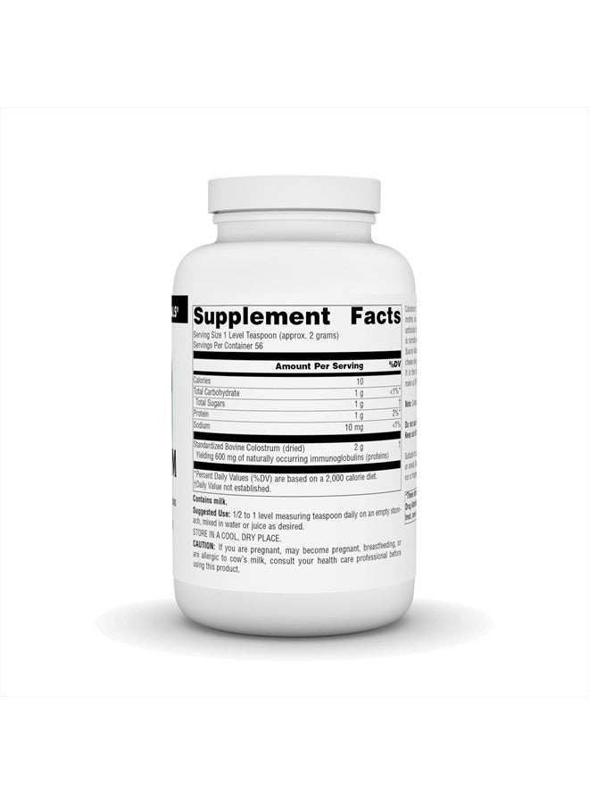 Source Naturals Colostrum Contains 30 Percent Immunoglobulins - 4 oz POWDER - Image 2